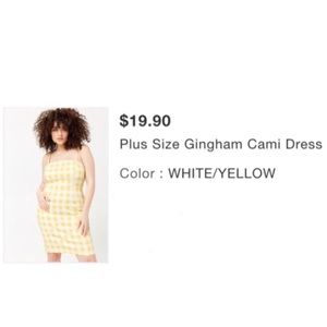Plus Size Gingham Cami Dress